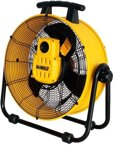 DEWALT DXF-2042 مروحة صناعية عالية السرعة، أرضية، طبل، حظيرة، مستودع، محرك عالي التحمل، جهاز تدوير الهواء المحمول 3 سرعات قابلة للتعديل، 20 بوصة، أصفر in Saudi Arabia