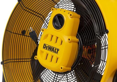 DEWALT DXF-2042 مروحة صناعية عالية السرعة، أرضية، طبل، حظيرة، مستودع، محرك عالي التحمل، جهاز تدوير الهواء المحمول 3 سرعات قابلة للتعديل، 20 بوصة، أصفر in Saudi Arabia