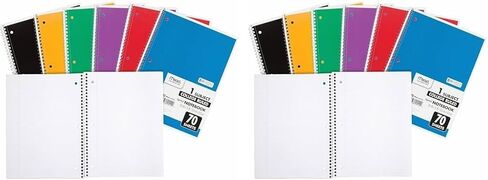 Mead Spiral Notebooks, 1 Subject, College Ruled, 70 Sheets, Assorted Colors, Color Selected For You May Vary, 1 Count (05512) in Saudi Arabia