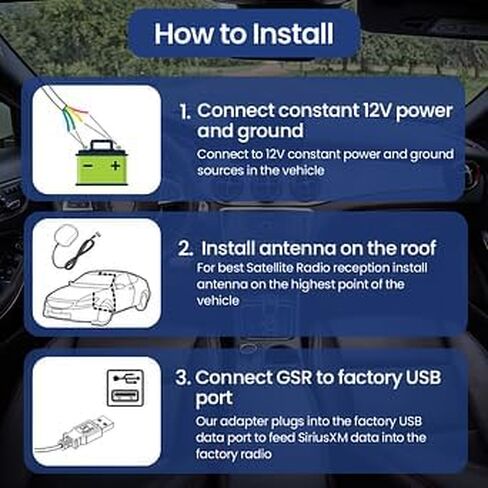 محول إضافي لراديو الأقمار الصناعية VAIS Technlogy GSR-FD04 SiriusXM متوافق مع أجهزة راديو Ford مختارة in Kuwait