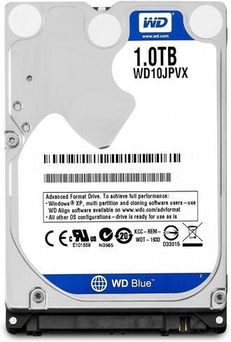 WD 2016 New Blue 1TB 2.5 inches Laptop Notebook Internal SATA 6Gb/s Hard Drive 9.5mm Height 5400RPM Model WD10JPVX in Saudi Arabia
