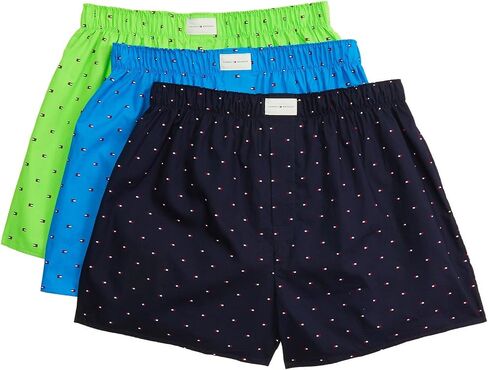 Tommy Hilfiger Men's Cotton Classics 3-Pack Woven Boxer, Coral Reef in Saudi Arabia