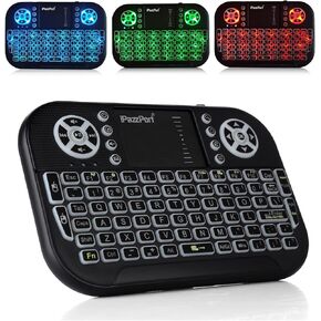 iPazzPort (Upgrade Mini Bluetooth Keyboard with Touchpad Mouse Portable 2.4G Wireless Keyboard with Backlit for Fire TV Stick/PC/Smart TV/Windows/Laptop/Phone/Mac/Android TV Box and More