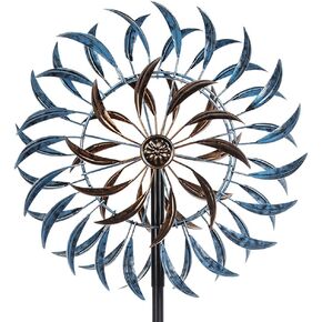 VEWOGARDEN Large Outdoor Metal Wind Spinners, 360 Degrees Swivel Wind Sculpture Yard Art Decor for Patio, Lawn & Garden 66 * 15.8 Inches