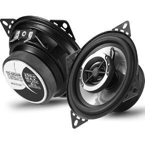Suacopzar 4 Inch 2-Way Coaxial Car Speakers, Max 250W RMS 60W Car Audio Speakers, Vehicle Coaxial Speakers, 4Ω Universal Car Stereo Speakers for Audio Car Door Speakers Replacement (Pair)