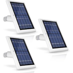 Wasserstein Solar Panel Compatible with Wyze Cam Outdoor and Wyze Cam Outdoor V2 - Power Your Surveillance Camera continuously with 2W 5V Charging (2-Pack, Black) (Wyze Cam Outdoor NOT Included)