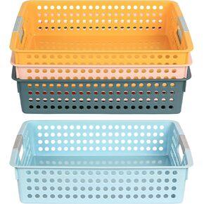 DLUCKY 4Pcs Classroom Organization and Storage Paper Tray Holds 4A Paper,Paper Trays for Classroom Toy,Crayons,Handicrafts Storage,Also for Library, Drawers, Office, Kitchen, Bathroom