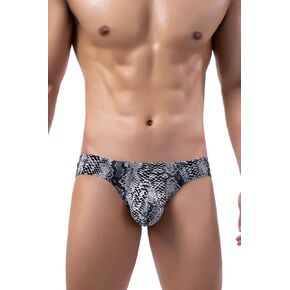 Men's Ice Silk Low Rise Leopard Bikini Briefs Underwear