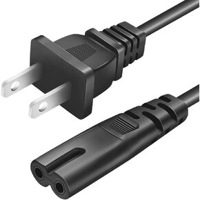 6FT AC Power Cord fit for Universal 2 Prong Power Cable（See Details for More Compatible Device Models）