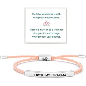 Be Kind of a B Tube Bracelet, Adjustable Hand Bradied Wrap Stainless Steel Handmade Engraved Inspirational Bracelet for Women Teen Girls To My Daughter/Best Friend Inspirational Jewelry