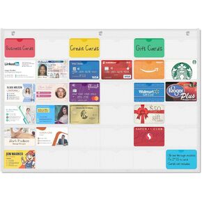 3" x 5" Index Card Holder Sleeve - 36 Card Slots Organizer for Office, Classroom, and Home - Pocket Chart Perfect for Studying, Workflow Tracking, Presentations, and Organization