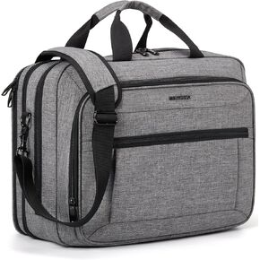 BAGSMART 17.3 Inch Laptop Bag, Expandable Computer Bag, Briefcase for Men, Mens Work Bag for Business Travel, Black