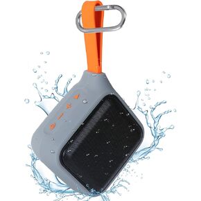 gingo Small Waterproof Shower Bluetooth Speaker Upgraded IPX7, Ultra Portable Wireless Speaker with Surround Sound，20H Playtime,Stereo Sound, Super Bass, TWS Pairing for Home, Outdoor