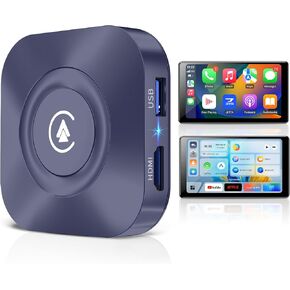 KAMING 3 in 1 Wireless Carplay Adapter with Netflix YouTube World TV Prime Video - 2023 The Magic Box Carplay Ai Box to Miracast/Stream Media to Car/TV, Apple Carplay Android Auto Wireless Adapter in Kuwait