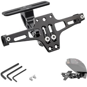 KEMIMOTO Motorcycle License Plate Bracket Fender Eliminator Kit Universal Motorcycle Tail Tidy Motorcycle License Plate Holder Mount Gold