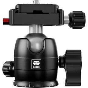 SIRUI AM-40 Low Gravity Ball Head, Aluminium Professional Tripod Head with 40mm Huge Ball,360° Panning Base,Bubble Level, QR Plate, Load up 88lbs/40KG