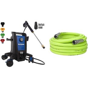 Westinghouse ePX3100 Electric Pressure Washer & Flexzilla Garden Hose 5/8 in. x 50 ft, Heavy Duty, Lightweight, Drinking Water Safe, ZillaGreen - HFZG550YW-E