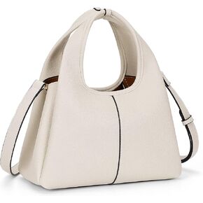 Small Tote Bag for Women Trendy Shoulder Handbag Pebble Leather Top-handle Satchel Bag Designer Crossbody Tote Purse