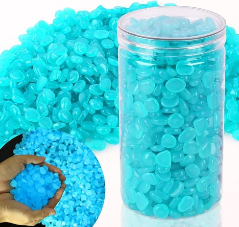 700 PCS Glowing Rocks Luminous Glow Stones Glow in The Dark Rocks for Fish Tank Aquarium Lawn Patio Garden Outdoor Decor and DIY Ideas (Multicolor) in Saudi Arabia