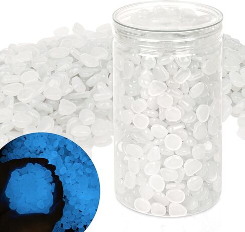 700 PCS Glowing Rocks Luminous Glow Stones Glow in The Dark Rocks for Fish Tank Aquarium Lawn Patio Garden Outdoor Decor and DIY Ideas (Multicolor) in Saudi Arabia