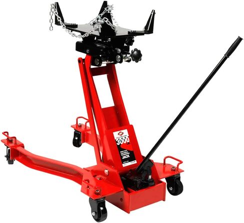 AFF Low Profile Transmission Jack (Multiple Weight Capacities) Wishbone Design - Constructed with High-Grade Steel, Red in Saudi Arabia