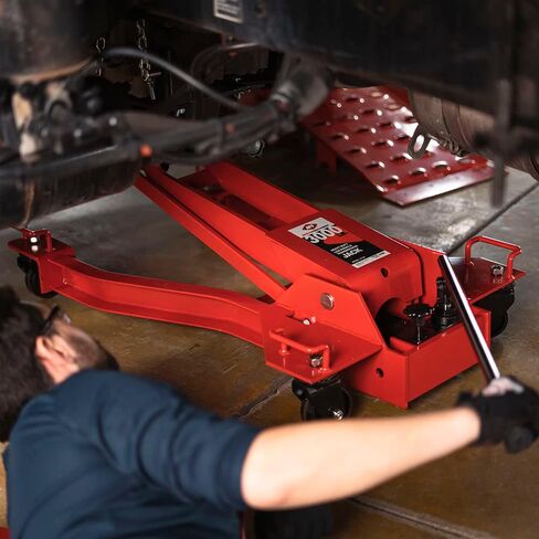 AFF Low Profile Transmission Jack (Multiple Weight Capacities) Wishbone Design - Constructed with High-Grade Steel, Red in Saudi Arabia