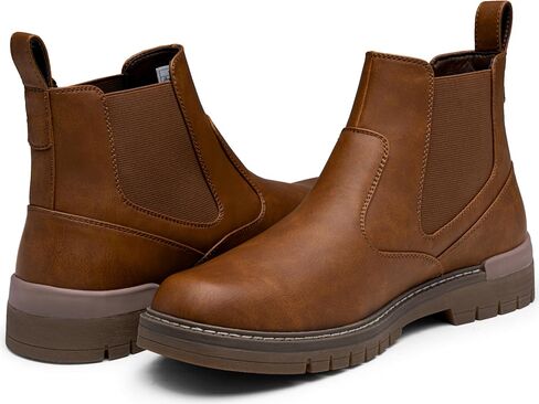 Jousen Mens Boots Retro Mens Casual Boots Chelsea Boots Mens Slip On Boots for Men in Kuwait
