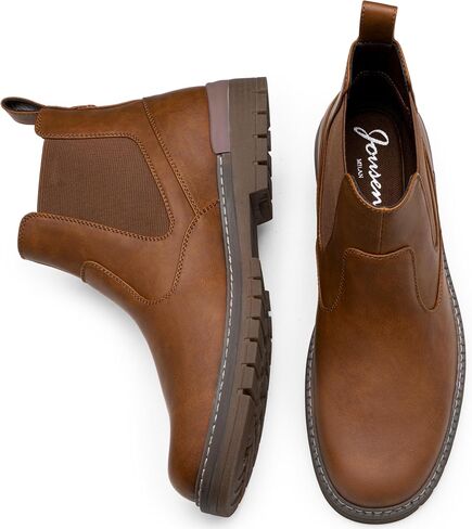 Jousen Mens Boots Retro Mens Casual Boots Chelsea Boots Mens Slip On Boots for Men in Kuwait