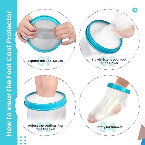 Waterproof Cast Cover for Shower Arm - Comfortable Arm Cast Protector for Broken Hand, Wrist, Elbow – Reusable Cast Sleeve Cover for swimming with Watertight Protection - Cast Bag (Long Arm) in Saudi Arabia