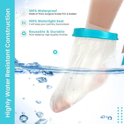Waterproof Cast Cover for Shower Arm - Comfortable Arm Cast Protector for Broken Hand, Wrist, Elbow – Reusable Cast Sleeve Cover for swimming with Watertight Protection - Cast Bag (Long Arm) in Saudi Arabia