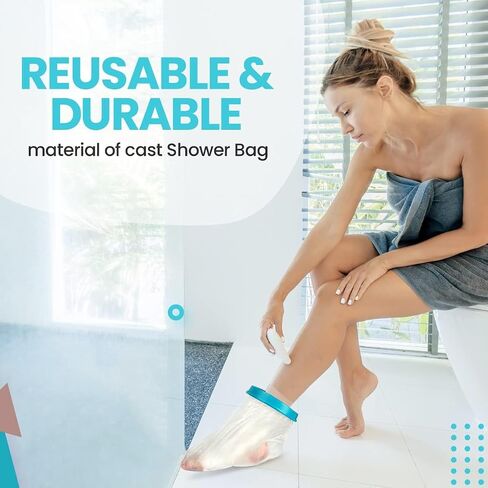 Waterproof Cast Cover for Shower Arm - Comfortable Arm Cast Protector for Broken Hand, Wrist, Elbow – Reusable Cast Sleeve Cover for swimming with Watertight Protection - Cast Bag (Long Arm) in Saudi Arabia