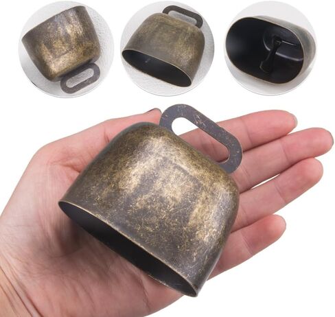 2Pcs Cow Horse Sheep Grazing Copper Bells Cattle Farm Animal Copper Loud Bronze Bell (Small) in Saudi Arabia