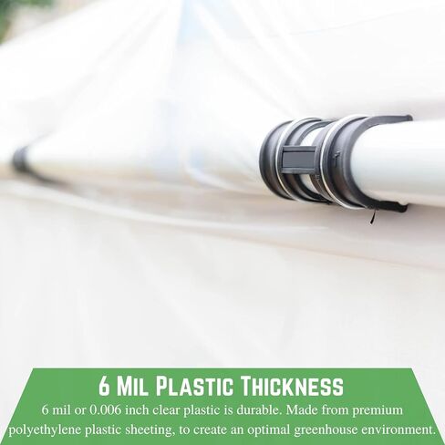 Farm Plastic Supply - Clear Greenhouse Plastic Sheeting - 6 mil - (10' x 10') - 4 Year UV Resistant Polyethylene Greenhouse Film, Hoop House Green House Cover for Gardening, Farming, Agriculture in Saudi Arabia