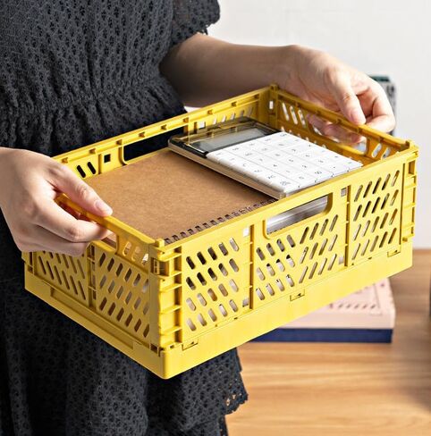 2-Pack Mini Collapsible Storage Box,Foldable Plastic Baskets with tags,Storage Crates for Desk Organizers Home Kitchen Bedroom Bathroom Office Tool Small Parts (pink, 5.9x3.8x2.2'') in Saudi Arabia