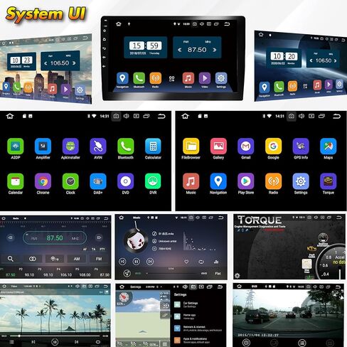 ستيريو سيارة اندرويد 12 حقيقي من اماسياوديو، شاشة لمس دوارة 10.1 انش، عالمي 1 دين، يدعم لاسلكي ابل كاربلاي اندرويد اوتو/ نظام تحديد المواقع العالمي / HD1080P/تشغيل سريع in Kuwait