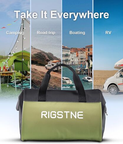 Electric Cooler Bag, 12V Thermoelectric Cooler Warmer Plug in for Vehicles, Portable Cooler Refrigerator for Car, RV, and Camping Use, 18L/20 Cans Capacity, Blue in Saudi Arabia