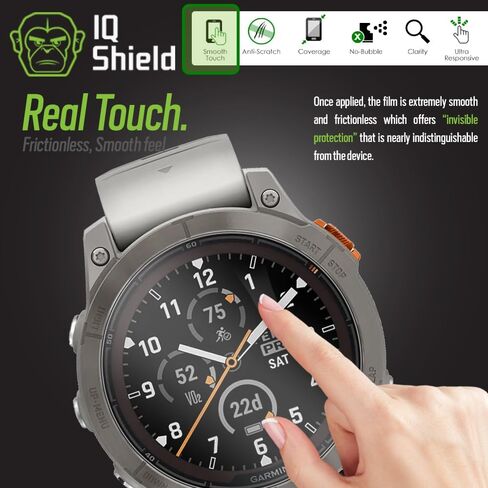 IQShield Screen Protector Compatible with Garmin Fenix 7/ Fenix 7 Solar/Fenix 7 Sapphire Solar/Fenix 7 Pro/Fenix 7 Pro Solar/Fenix 7 Pro Sapphire Solar 47mm (6-Pack) Anti-Bubble Clear TPU Film in Kuwait