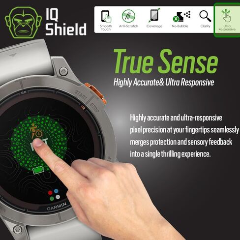 IQShield Screen Protector Compatible with Garmin Fenix 7/ Fenix 7 Solar/Fenix 7 Sapphire Solar/Fenix 7 Pro/Fenix 7 Pro Solar/Fenix 7 Pro Sapphire Solar 47mm (6-Pack) Anti-Bubble Clear TPU Film in Kuwait