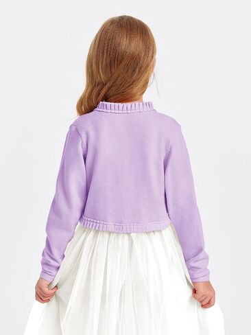 Girls Bolero Shrug Cardigan Sweaters Kids Long Sleeve Cropped Knit Sweater Tops 5-14 Years in Saudi Arabia