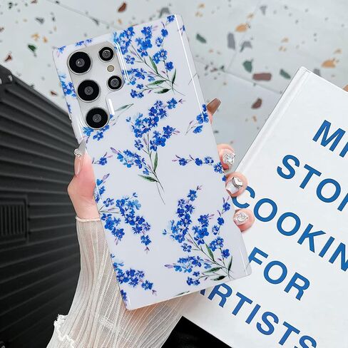 J.west Galaxy S23 Ultra Case 5G 6.8-inch, Luxury Sparkle Glitter Translucent Clear Opal Pearly Thinfoil Design Shiny Graphic Print Soft Silicone Cover for Women Girls Slim TPU Protective Phone Case in Kuwait