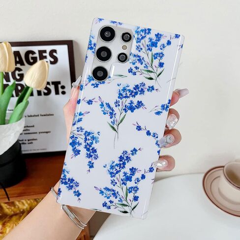 J.west Galaxy S23 Ultra Case 5G 6.8-inch, Luxury Sparkle Glitter Translucent Clear Opal Pearly Thinfoil Design Shiny Graphic Print Soft Silicone Cover for Women Girls Slim TPU Protective Phone Case in Kuwait