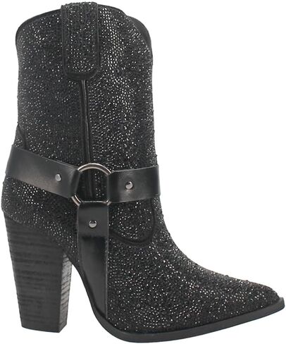 Dingo Womens Crown Jewel Rhinestone Snip Toe Casual Boots Ankle High Heel 3" & Up - Silver - Size 7.5 M in Kuwait