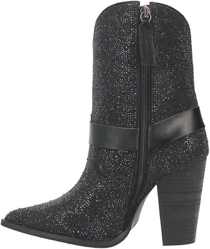 Dingo Womens Crown Jewel Rhinestone Snip Toe Casual Boots Ankle High Heel 3" & Up - Silver - Size 7.5 M in Kuwait