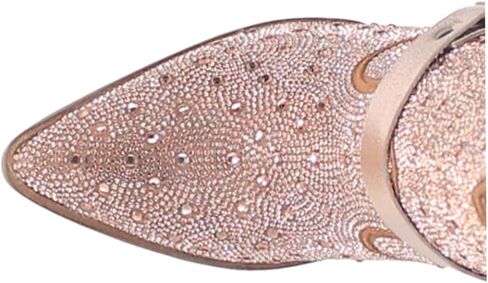Dingo Womens Crown Jewel Rhinestone Snip Toe Casual Boots Ankle High Heel 3" & Up - Silver - Size 7.5 M in Kuwait