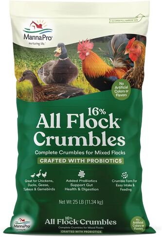 Manna Pro All Flock Crumbles with Probiotics, Chicken & Duck Food, 25 lb in Saudi Arabia