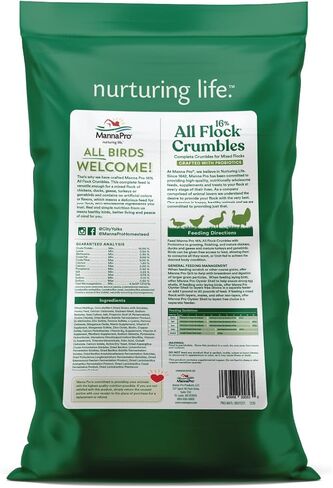Manna Pro All Flock Crumbles with Probiotics, Chicken & Duck Food, 25 lb in Saudi Arabia