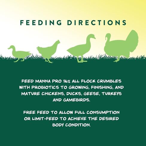Manna Pro All Flock Crumbles with Probiotics, Chicken & Duck Food, 25 lb in Saudi Arabia