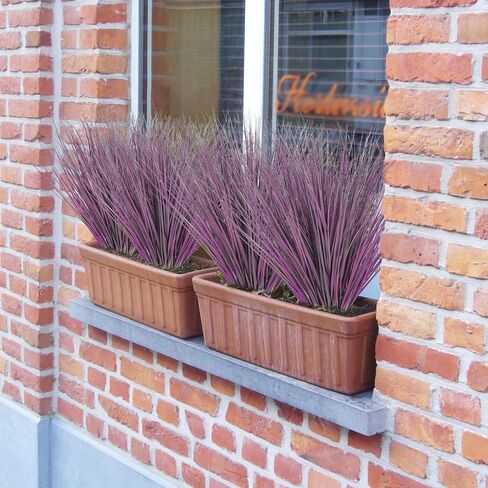 20Pcs Artificial Onion Grass Fake UV Resistant Outdoor Shrubs Plants Flowers Greenery Stems Faux Wheat Grass for Garden Window Box Porch Decor Home Red in Saudi Arabia
