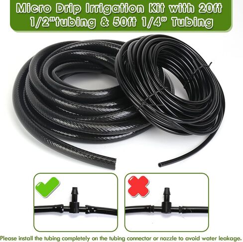 Drip Irrigation Kit, Garden Irrigation System 1/4" Blank Distribution Tubing Watering Drip Kit/DIY Saving Water Automatic Watering System for Garden, Greenhouse, Flower Bed, Patio, Lawn in Saudi Arabia