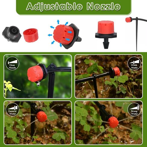Drip Irrigation Kit, Garden Irrigation System 1/4" Blank Distribution Tubing Watering Drip Kit/DIY Saving Water Automatic Watering System for Garden, Greenhouse, Flower Bed, Patio, Lawn in Saudi Arabia